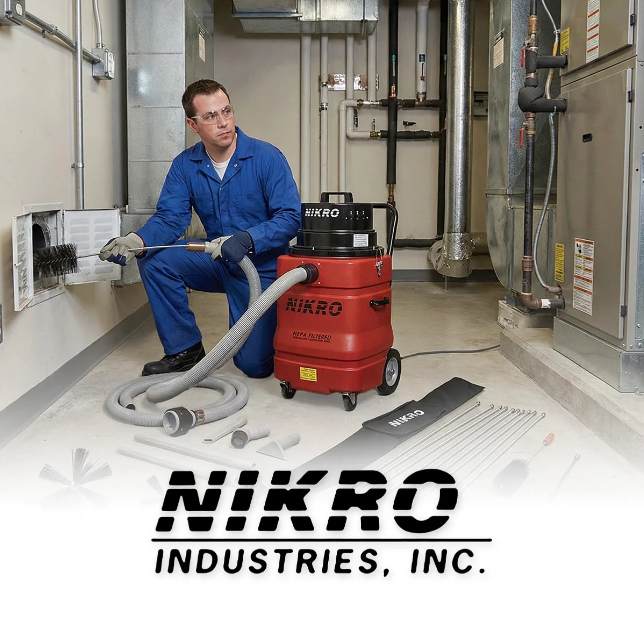 Nikro DVK200 - Dryer Vent Vacuum w/Tool Kit & Rotary Brush Kit 3